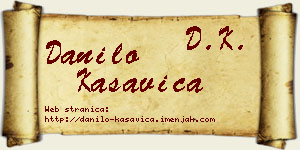Danilo Kasavica vizit kartica